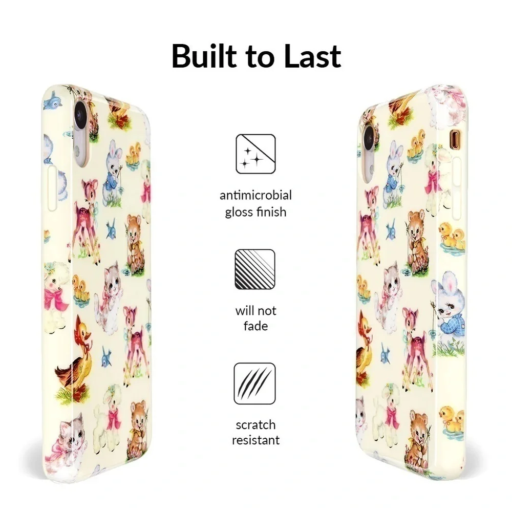 Velvet Caviar Baby Animals iPhone Case for iphone XR and grip ring